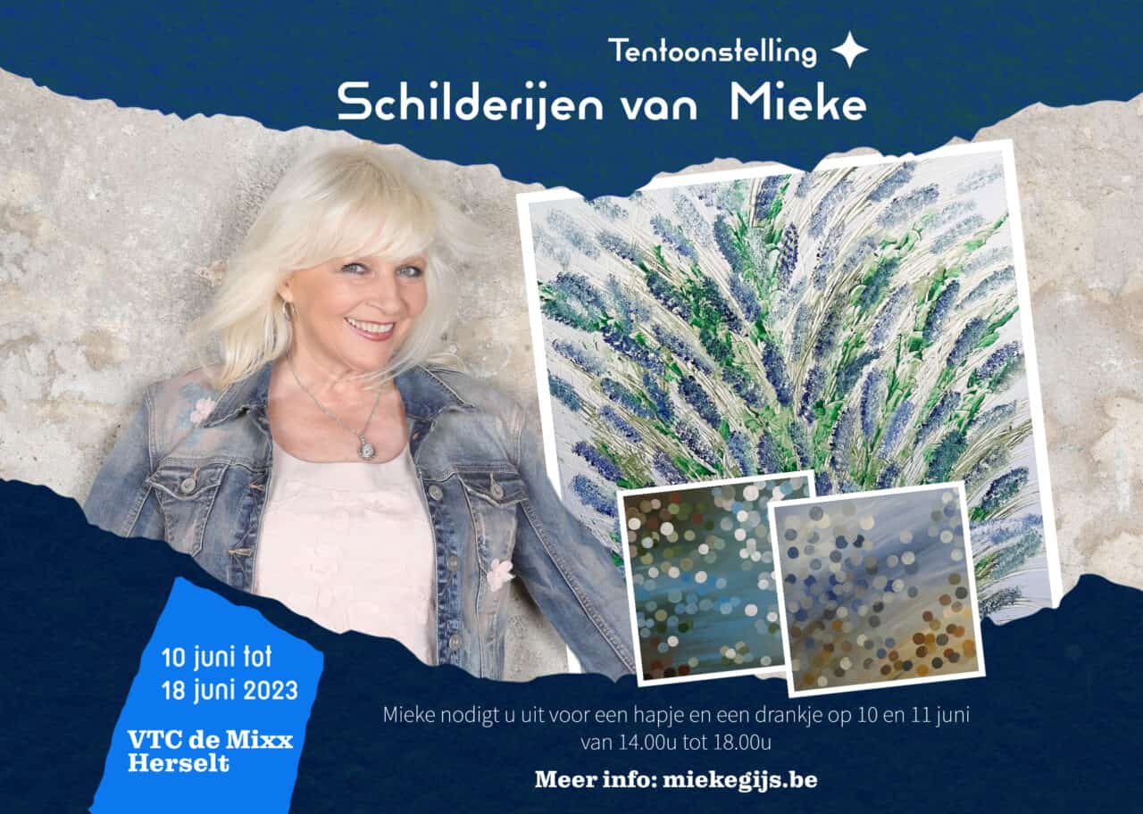 Tentoonstelling Schilderijen van Mieke | VTC De Mixx - Mieke Gijs